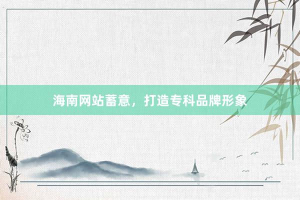 海南网站蓄意，打造专科品牌形象