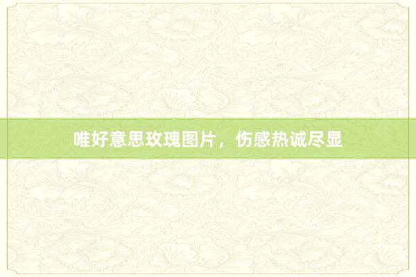 唯好意思玫瑰图片，伤感热诚尽显